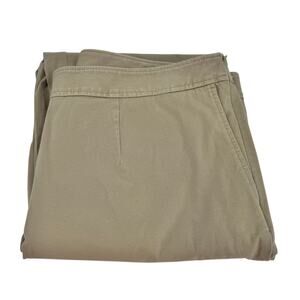 LL Bean Pants Womens 16 (36x28 ACTUAL) Khaki Tan Classic Fit Side Zip + Pockets